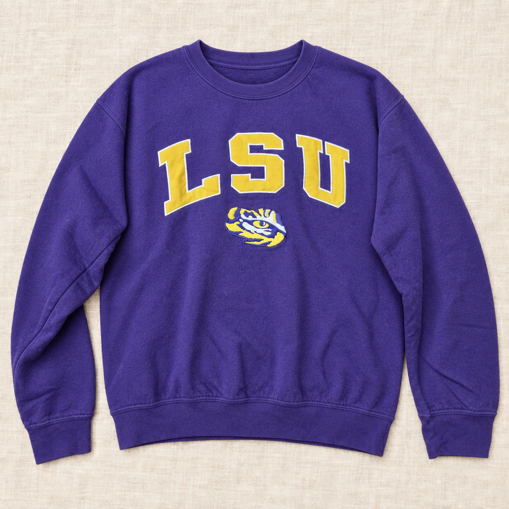 LSU Tigers Colosseum Sweatshirt Purple Adult Small NCAA Crewneck